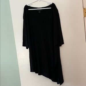 St. John for Nordstrom Black Asymmetrical shirt